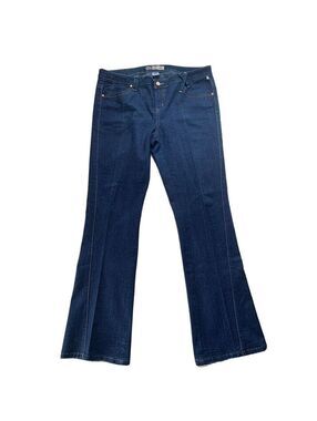 Mecca Femme Jeans Womens Gold Embroidery Dark Bootcut Stretch 16